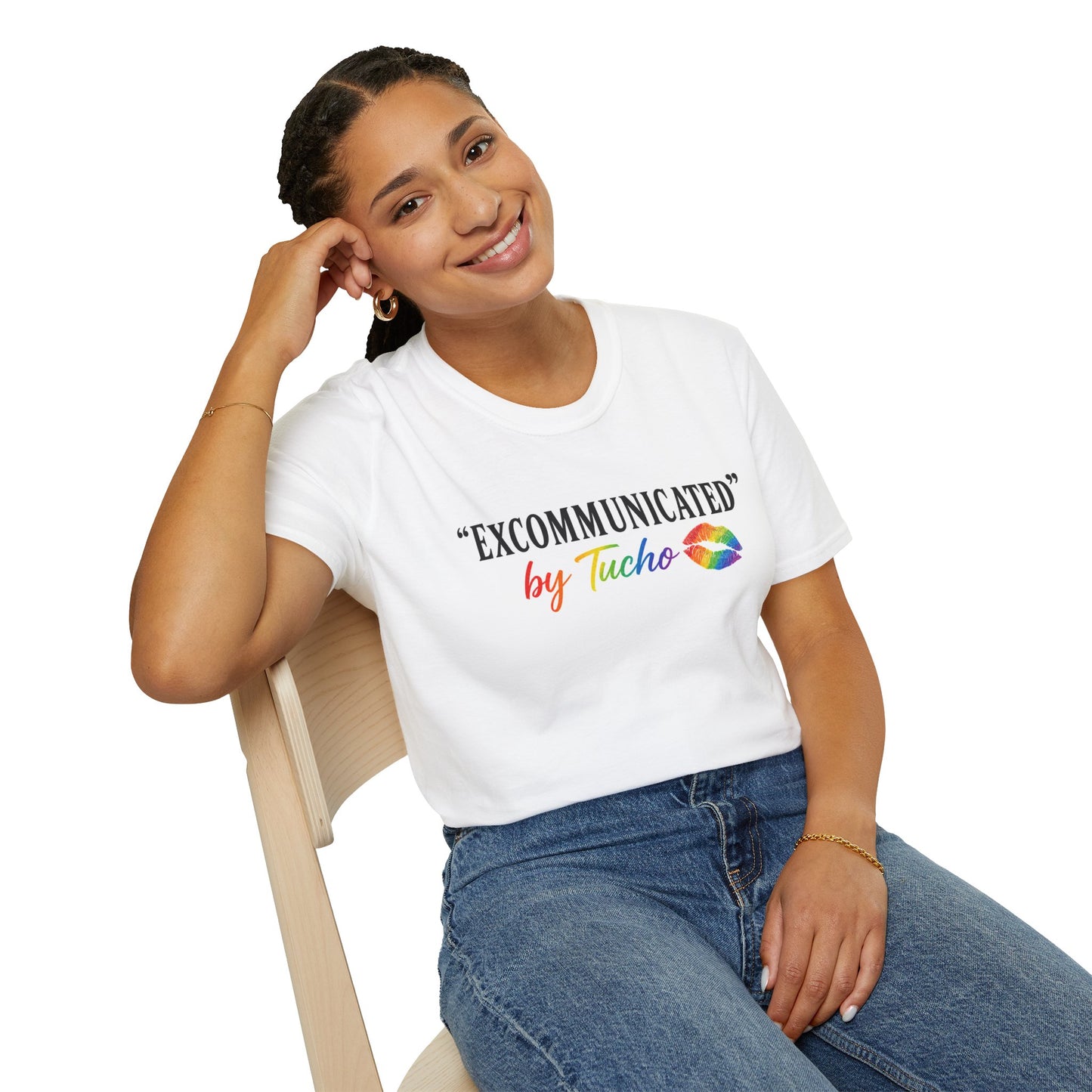 "Excommunicated by Tucho" White T-Shirt