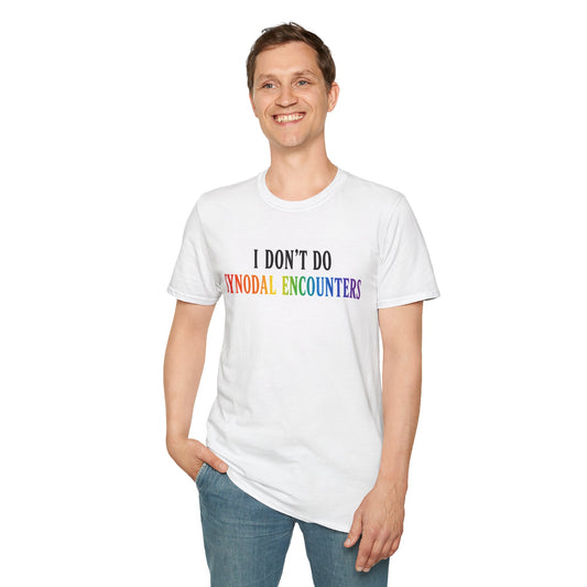 "I Don't Do Synodal Encounters" White T-Shirt